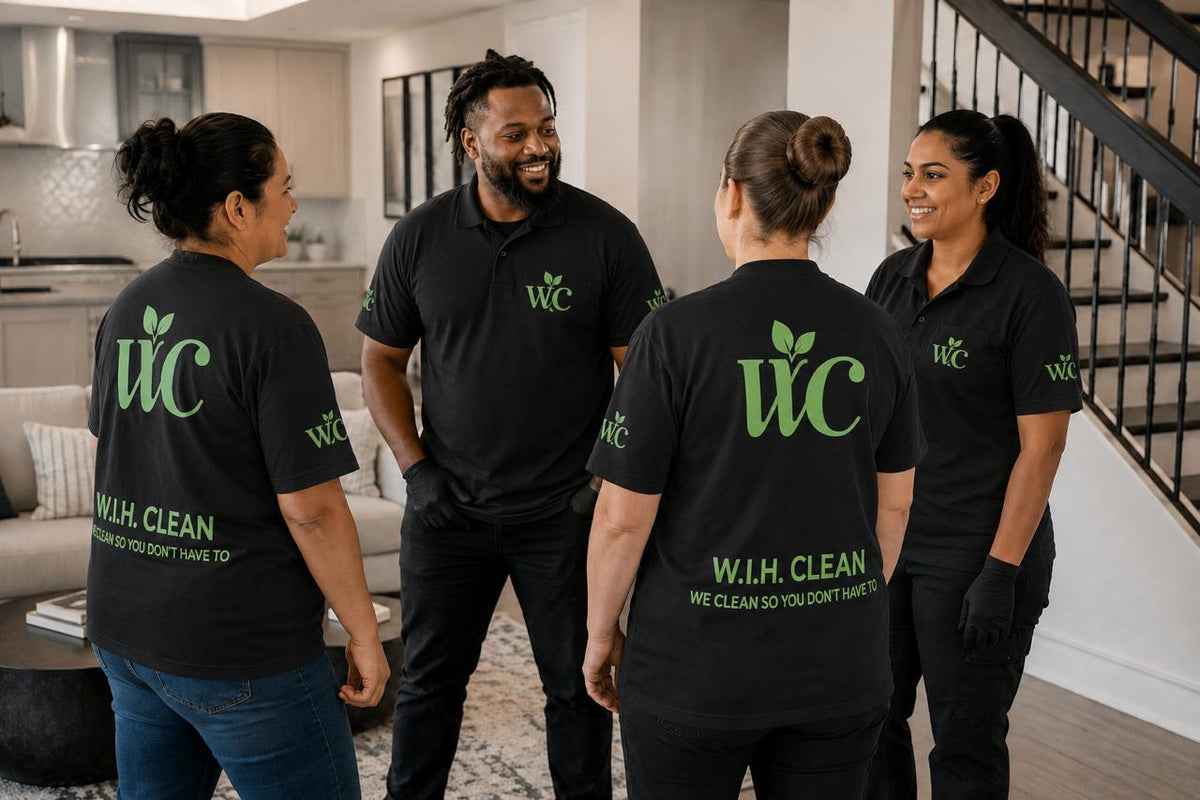W.I.H. Clean cleaning team at work